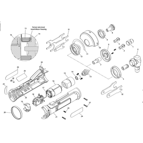 Part Location Diagram of GR25-K340 Ingersoll Rand Motor Mount (Includes Screws)